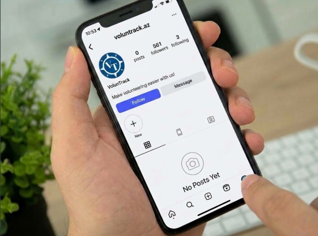 VolunTrack open on a phone